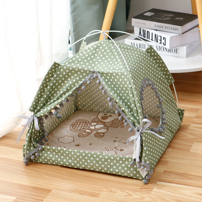 Cat Tent House Enclosed Pet Bed - Smoothy Paws
