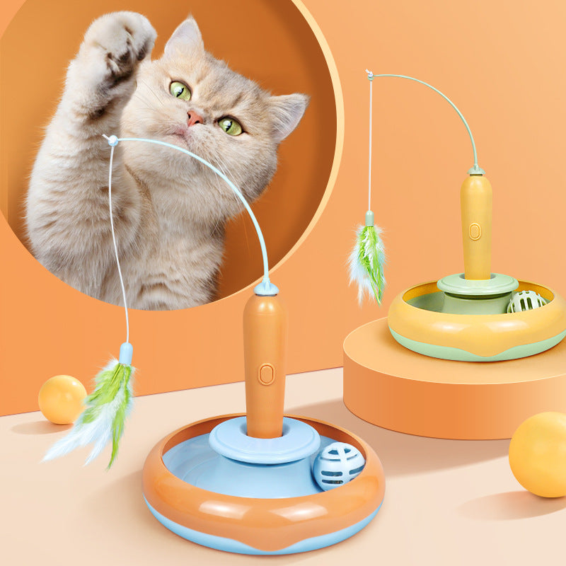 2 In 1 Pet Cat Toy With Feather - Smoothy Paws